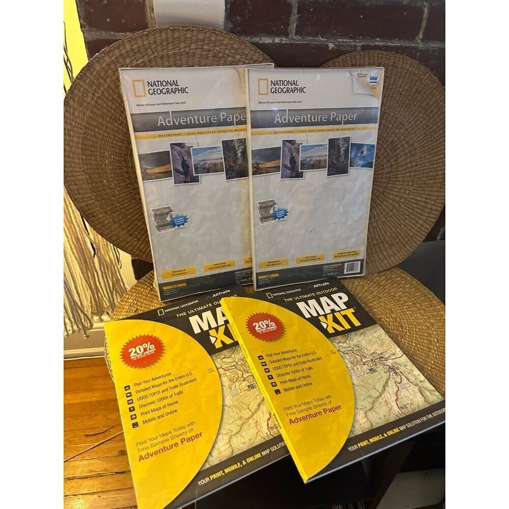National Geographic Adventure Paper & Map Kits NEW